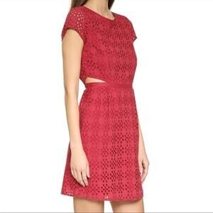 Madewell Rustic Red Eyelet Side Cutout Size 10 EUC Cottage